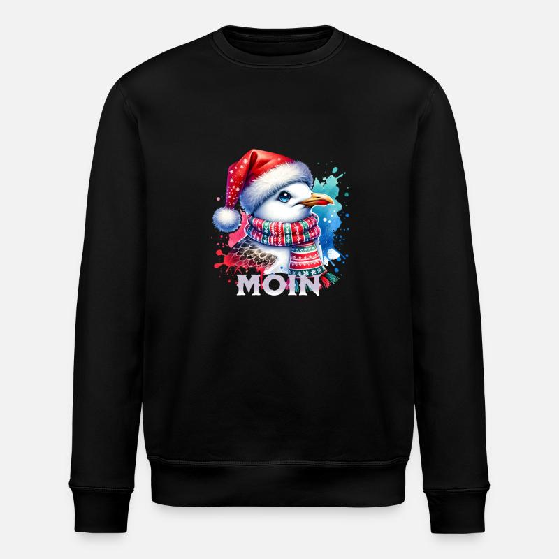 Moin Seagull Noël - Sweat bio ROLLER Stanley/Stella Unisexe - noir