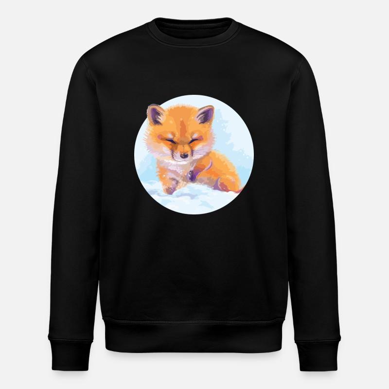 Fox - Stanley/Stella ROLLER Unisex Organic Sweatshirt - black