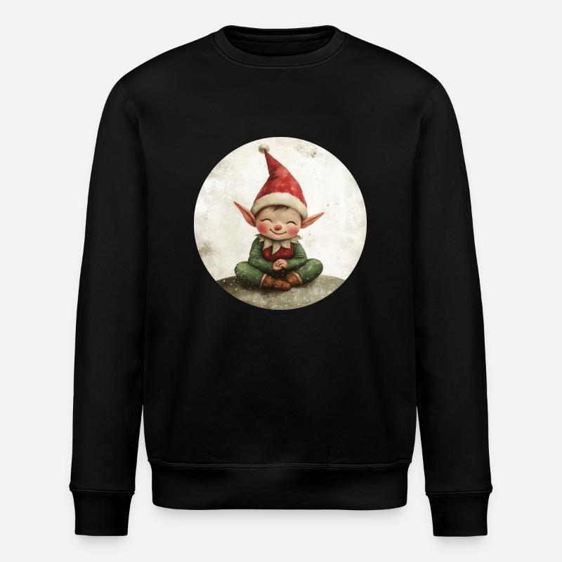 Weihnachtself - Stanley/Stella Unisex Bio-Sweatshirt ROLLER - Schwarz