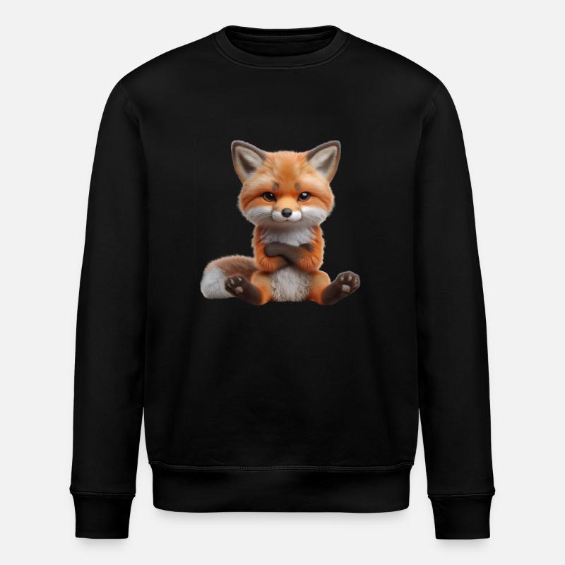 Fox grim 1 - Stanley/Stella ROLLER Unisex Organic Sweatshirt - black