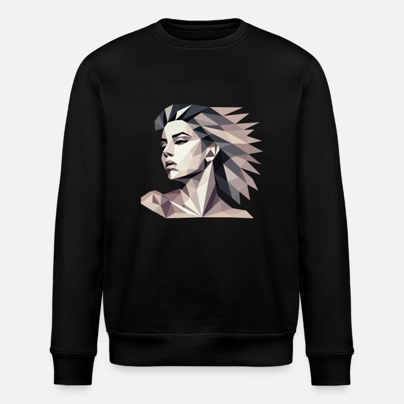 Design "Triangular reflect" - Stanley/Stella Unisex Bio-Sweatshirt ROLLER - Schwarz