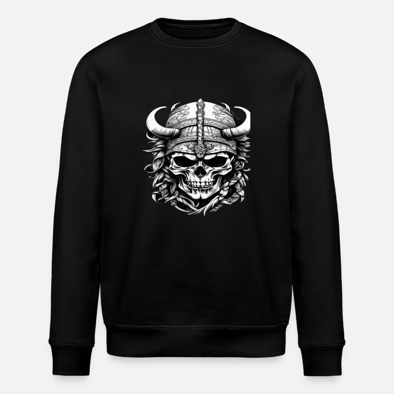 Crâne Viking - Sweat bio ROLLER Stanley/Stella Unisexe - noir