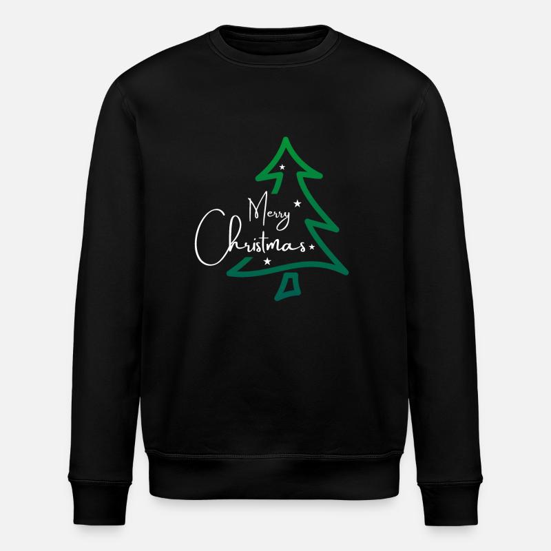 Merry Christmas Tree - Stanley/Stella Unisex Bio-Sweatshirt ROLLER - Schwarz