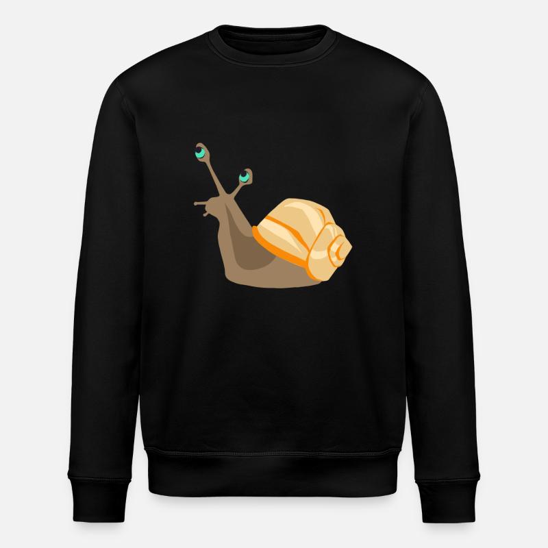 Schnecke orange - Stanley/Stella Unisex Bio-Sweatshirt ROLLER - Schwarz