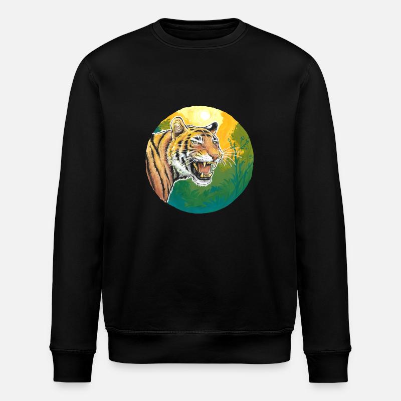 Tiger - Stanley/Stella Unisex Bio-Sweatshirt ROLLER - Schwarz