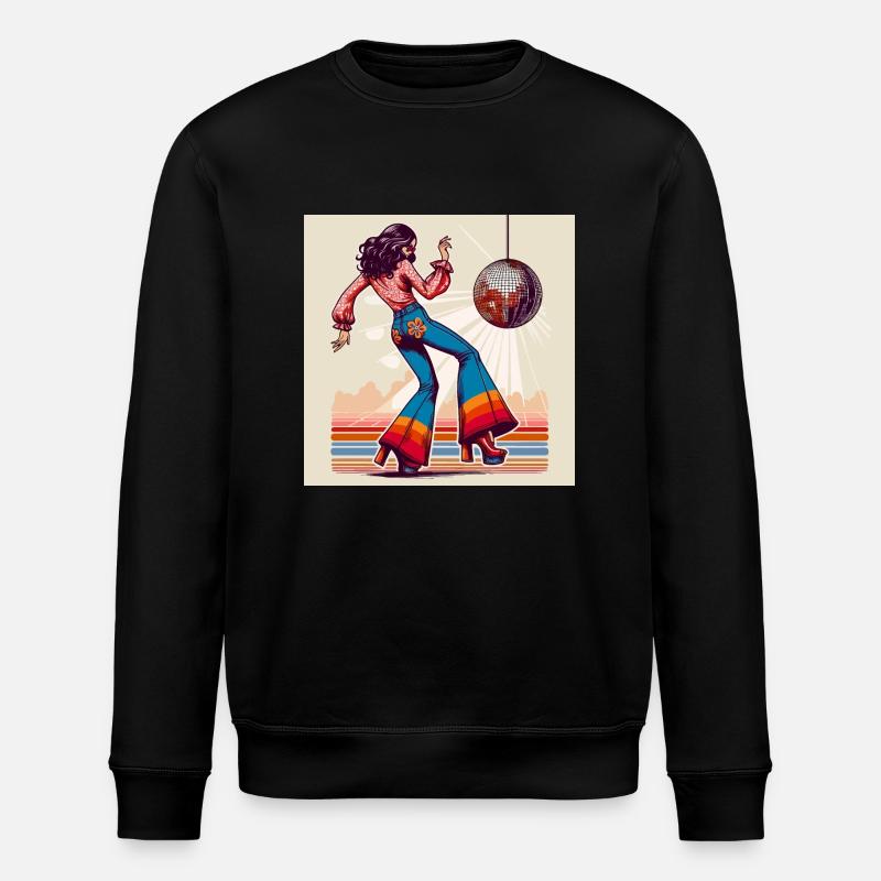 Retro Disco - Stanley/Stella ROLLER Unisex Organic Sweatshirt - black