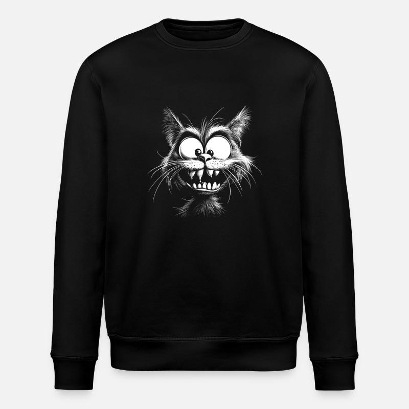 Funny Cat - Stanley/Stella ROLLER Unisex Organic Sweatshirt - black