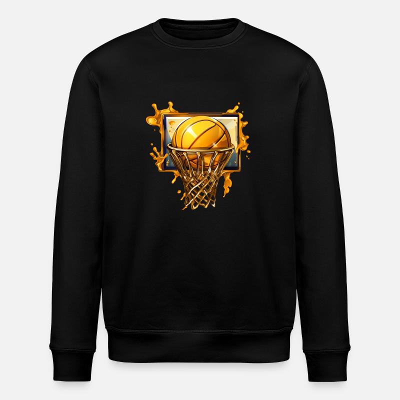 Cerceau de basket doré - Sweat bio ROLLER Stanley/Stella Unisexe - noir