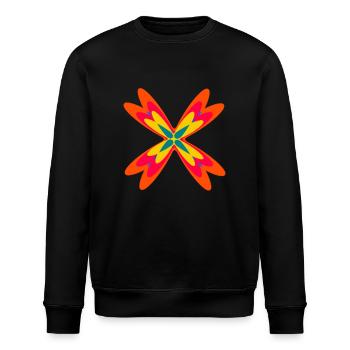 Abstrakte aus drei verschiedenen Mustern - Stanley/Stella Unisex Bio-Sweatshirt ROLLER - Schwarz - Vorne - Nik (191cm)