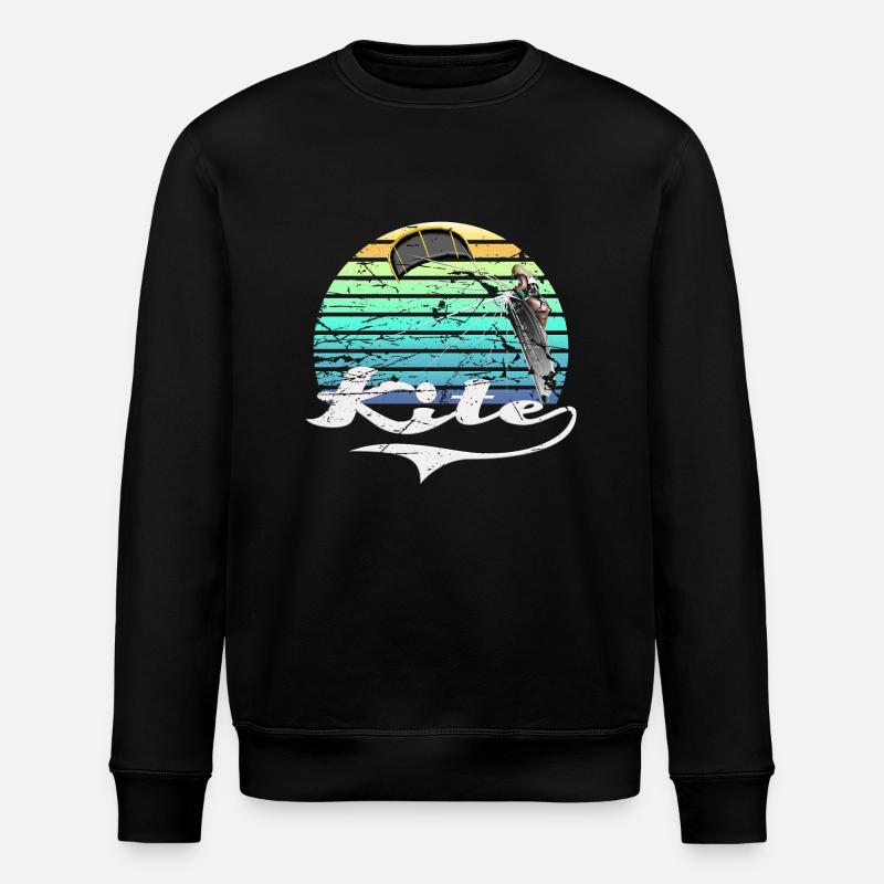 Cerf-volant rétro - Sweat bio ROLLER Stanley/Stella Unisexe - noir