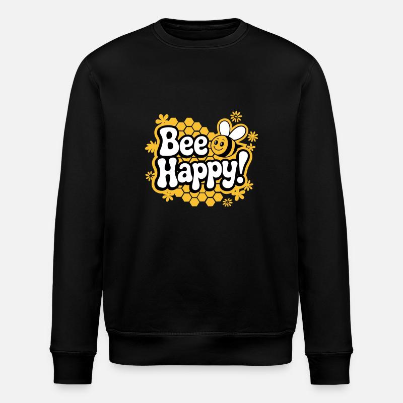 Happy Bee Buzz - Stanley/Stella Unisex Bio-Sweatshirt ROLLER - Schwarz