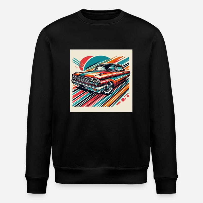 Retro-Oldtimer - Stanley/Stella Unisex Bio-Sweatshirt ROLLER - Schwarz