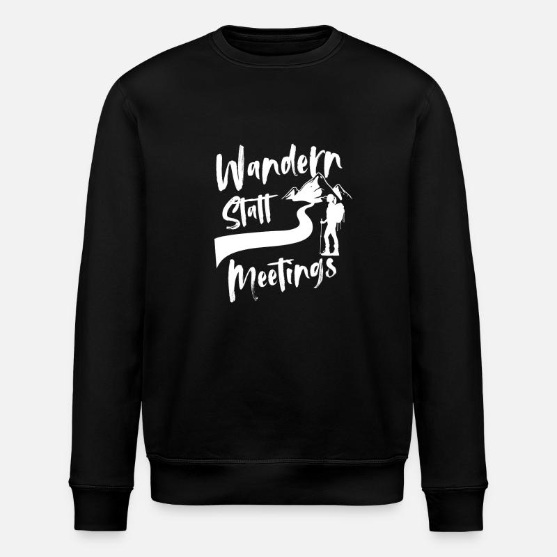 Wandern statt Meetings - Stanley/Stella Unisex Bio-Sweatshirt ROLLER - Schwarz