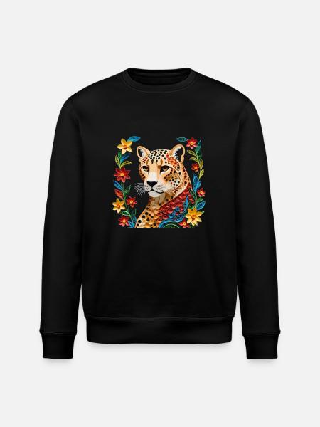 Tiger - Stanley/Stella Unisex Bio-Sweatshirt ROLLER - Schwarz