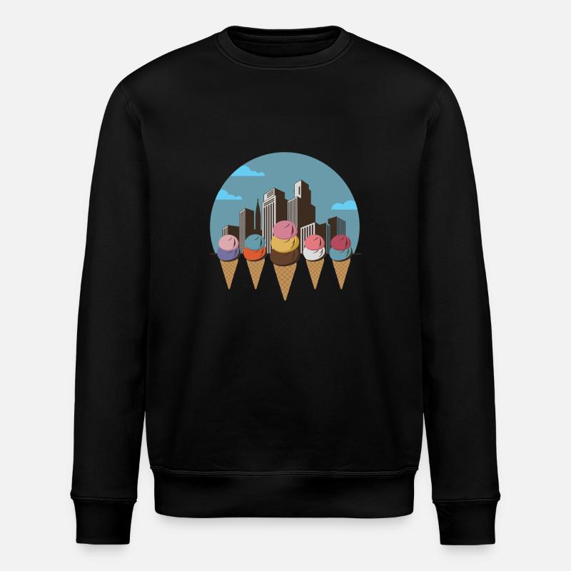 Eiscreme-Stadt - Stanley/Stella Unisex Bio-Sweatshirt ROLLER - Schwarz