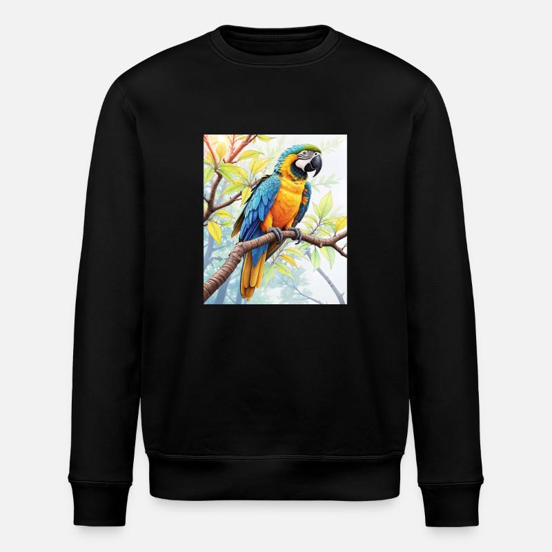 Perroquet dans la nature - Sweat bio ROLLER Stanley/Stella Unisexe - noir