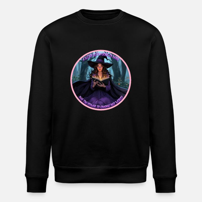 Lesehexe - Stanley/Stella Unisex Bio-Sweatshirt ROLLER - Schwarz