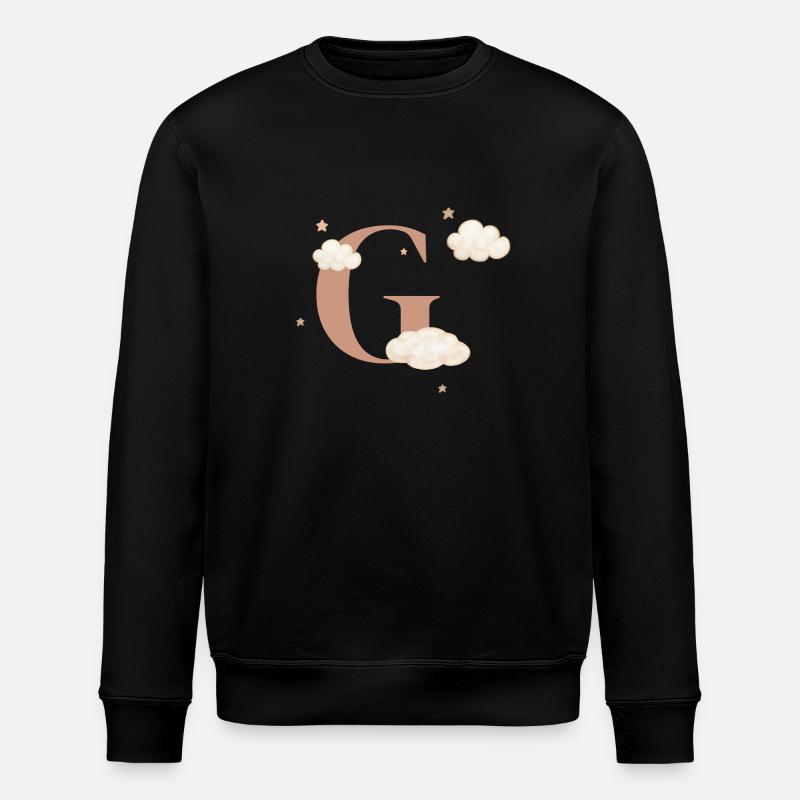 Lettre g nuages étoiles - Sweat bio ROLLER Stanley/Stella Unisexe - noir