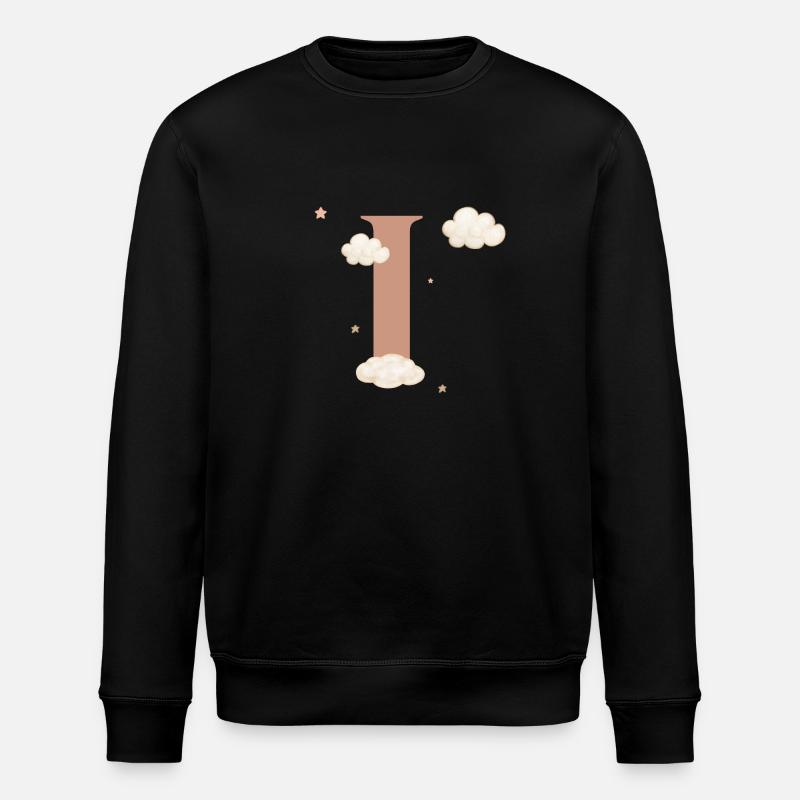 Letter i clouds stars - Stanley/Stella ROLLER Unisex Organic Sweatshirt - black
