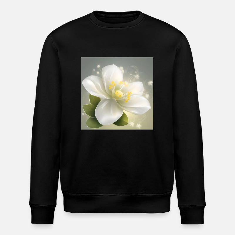 Zarte Blume - Stanley/Stella Unisex Bio-Sweatshirt ROLLER - Schwarz