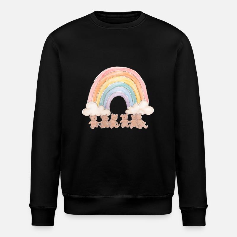 Rainbow Bears - Stanley/Stella ROLLER Unisex Organic Sweatshirt - black