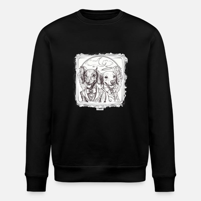 Diable contre Ange Teckel - Sweat bio ROLLER Stanley/Stella Unisexe - noir