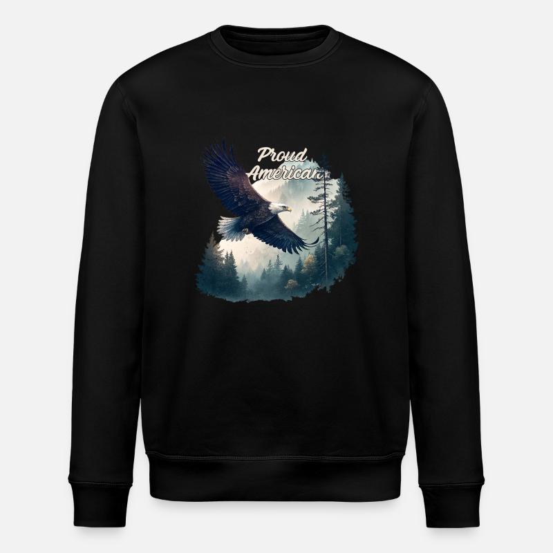 Fier Américain - Sweat bio ROLLER Stanley/Stella Unisexe - noir