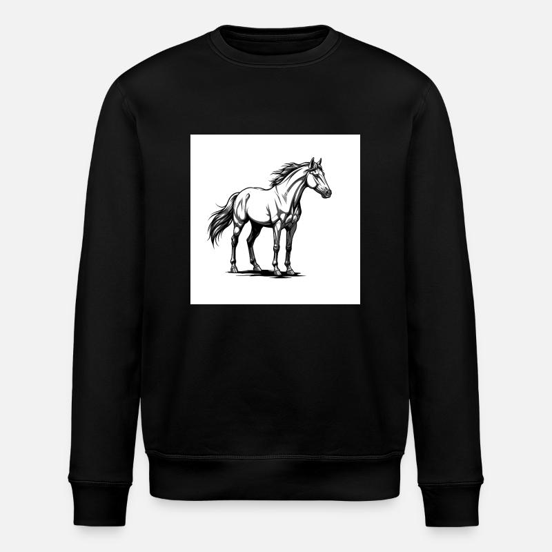 Les chevaux : amis et compagnons - Sweat bio ROLLER Stanley/Stella Unisexe - noir