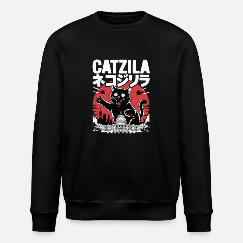 Catzilla Catzilla - Stanley/Stella ROLLER Unisex Organic Sweatshirt - black