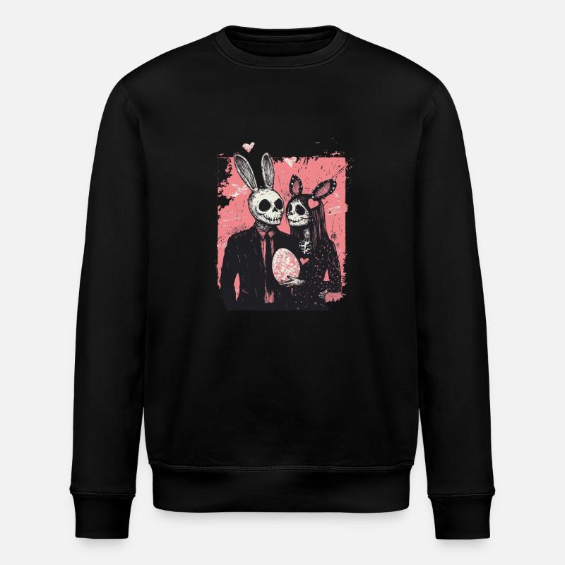 Spooky Easter couple - Stanley/Stella ROLLER Unisex Organic Sweatshirt - black