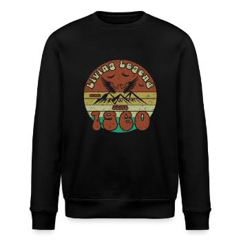 65. Geburtstag Living Legend since VIN 06/1960 - Stanley/Stella Unisex Bio-Sweatshirt ROLLER - Schwarz - Vorne - Nik (191cm)