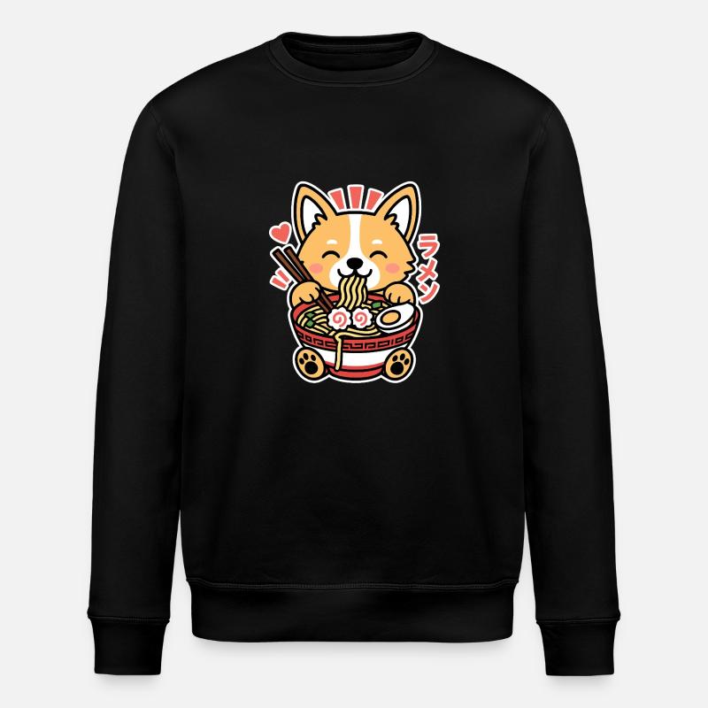 Ramen Noodles Fox - Stanley/Stella Unisex Bio-Sweatshirt ROLLER - Schwarz