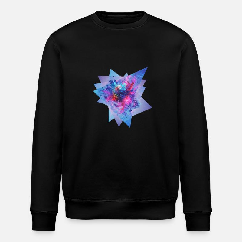 Fractal Pulse - Stanley/Stella ROLLER Unisex Organic Sweatshirt - black
