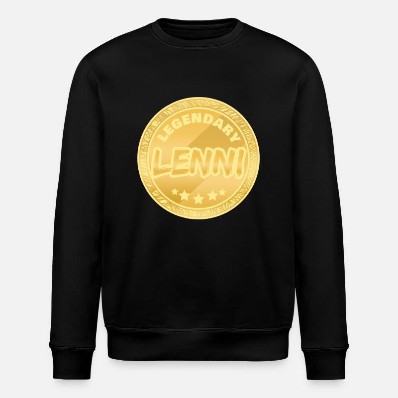 Prénom Lenni - Sweat bio ROLLER Stanley/Stella Unisexe - noir