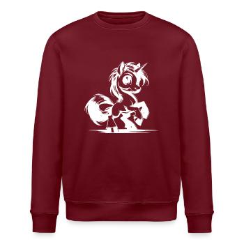 Heute Einhorn Modus an – Niedlichkeit aktiviert - Stanley/Stella Unisex Bio-Sweatshirt ROLLER - Burgunderrot - Vorne - Nik (191cm)