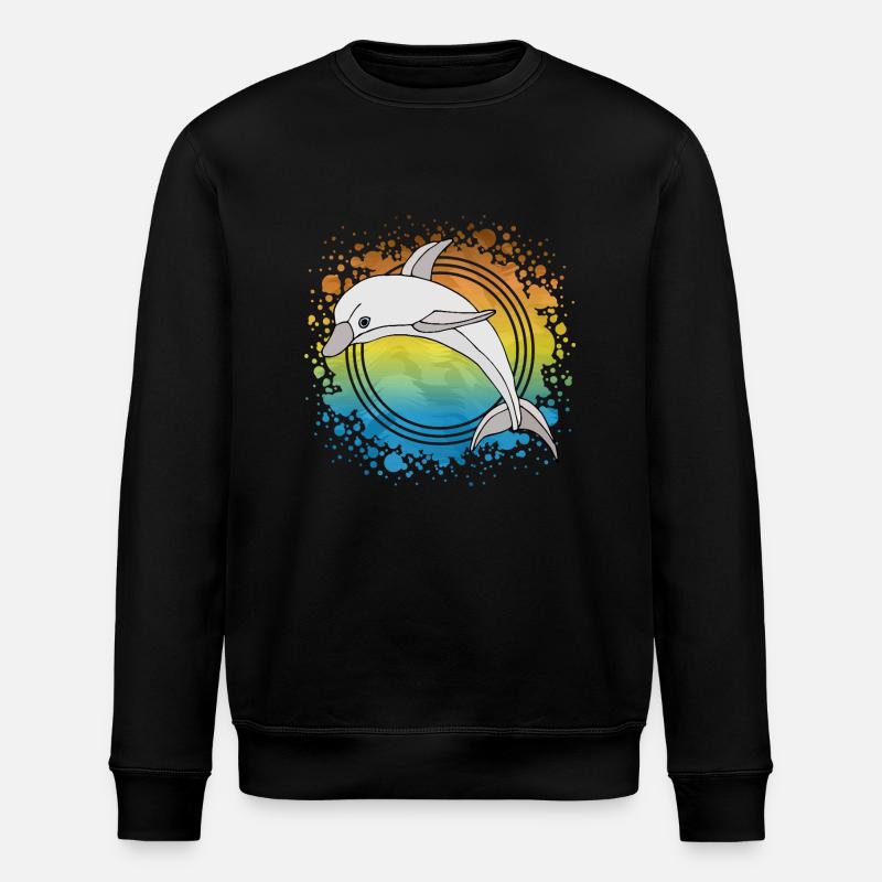 Dolphin - Stanley/Stella ROLLER Unisex Organic Sweatshirt - black