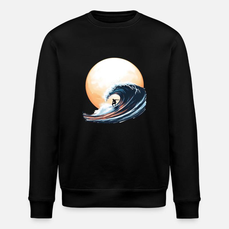 Surfer au soleil - Sweat bio ROLLER Stanley/Stella Unisexe - noir
