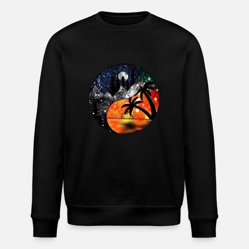 Paysages Cosmiques Yin Et Yang - Sweat bio ROLLER Stanley/Stella Unisexe - noir