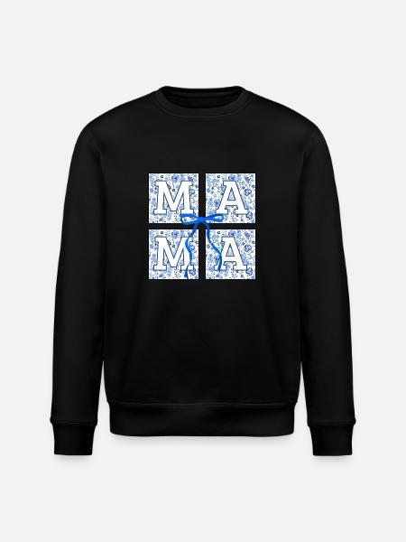 Mama Flowers - Mama Geschenkidee - Stanley/Stella Unisex Bio-Sweatshirt ROLLER - Schwarz
