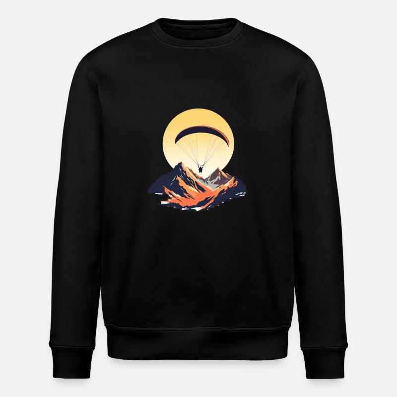 Paragliding sunset - Stanley/Stella ROLLER Unisex Organic Sweatshirt - black
