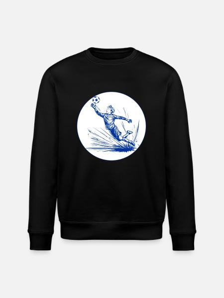 Goalkeeper (blue and white) - Stanley/Stella ROLLER Unisex Organic Sweatshirt - black