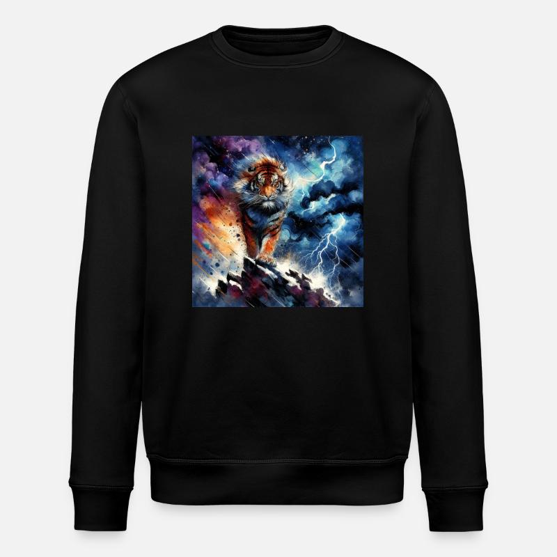 Un tigre majestueux - Sweat bio ROLLER Stanley/Stella Unisexe - noir