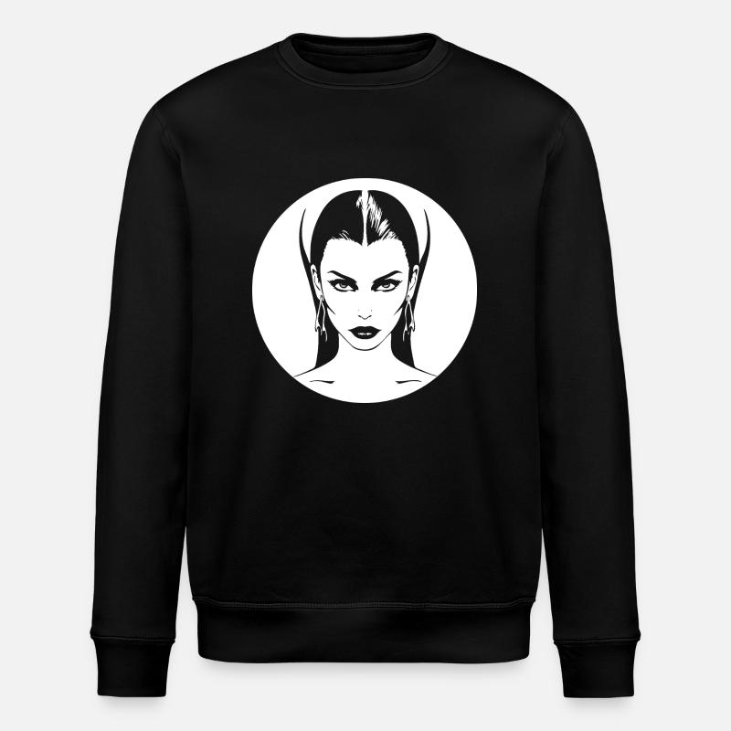 Vampir Frau Weiß - Stanley/Stella Unisex Bio-Sweatshirt ROLLER - Schwarz