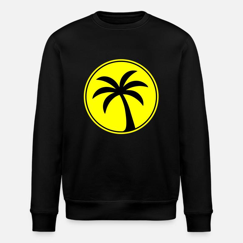 Plage de l’icône de palmier - Sweat bio ROLLER Stanley/Stella Unisexe - noir