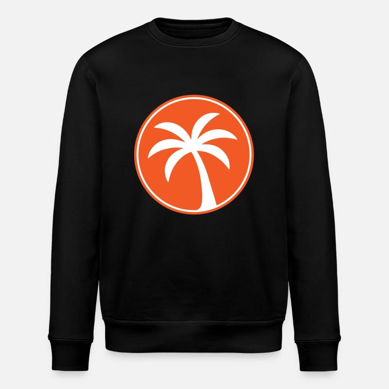 Plage de l’icône de palmier - Sweat bio ROLLER Stanley/Stella Unisexe - noir