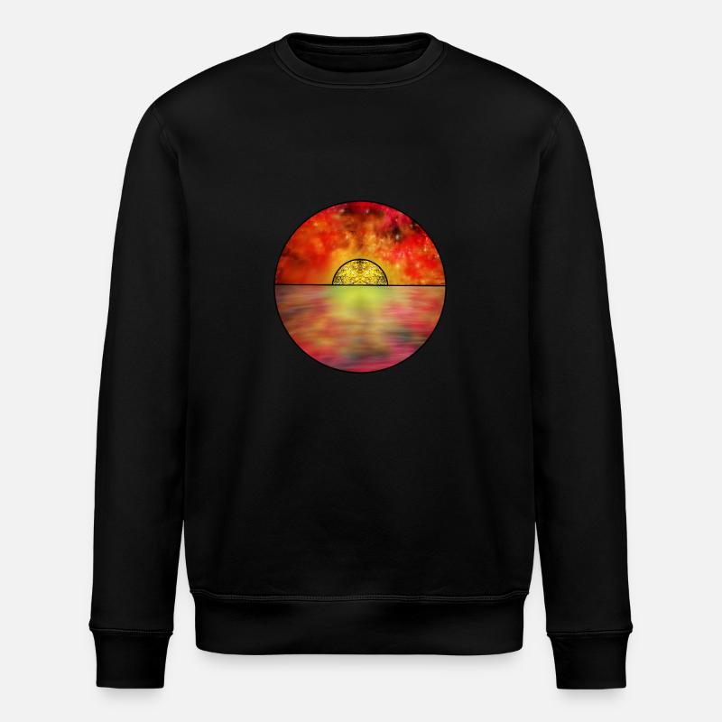Kosmische Sonnenuntergangsszene - Stanley/Stella Unisex Bio-Sweatshirt ROLLER - Schwarz