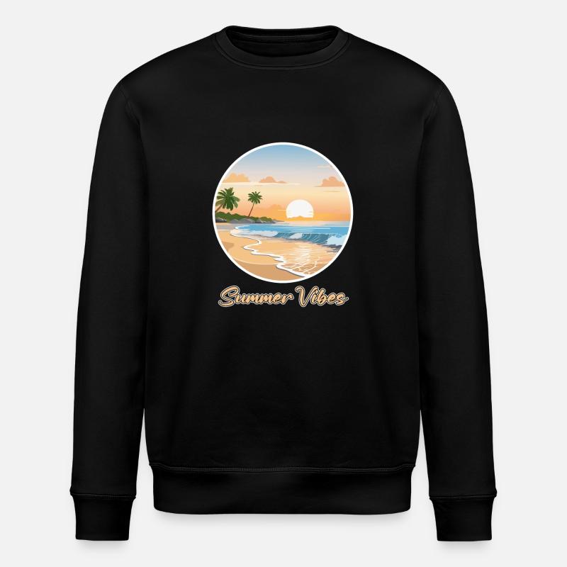 Summer Vibes - Stanley/Stella ROLLER Unisex Organic Sweatshirt - black