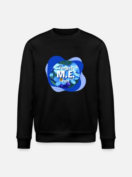 Oubliez M.E. pas bleu Myosotis - Sweat bio ROLLER Stanley/Stella Unisexe - noir