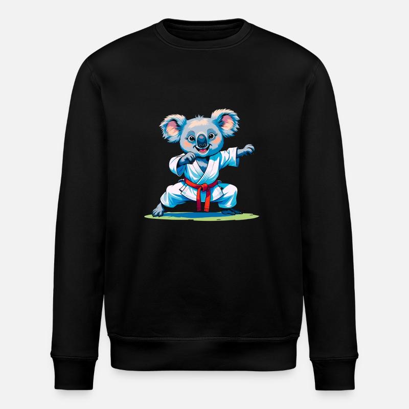 koala doing karate - Stanley/Stella ROLLER Unisex Organic Sweatshirt - black