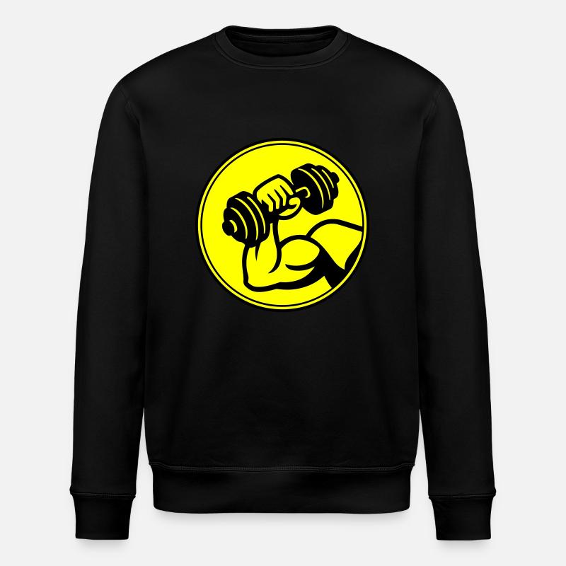 Hantel Muskeln - Stanley/Stella Unisex Bio-Sweatshirt ROLLER - Schwarz